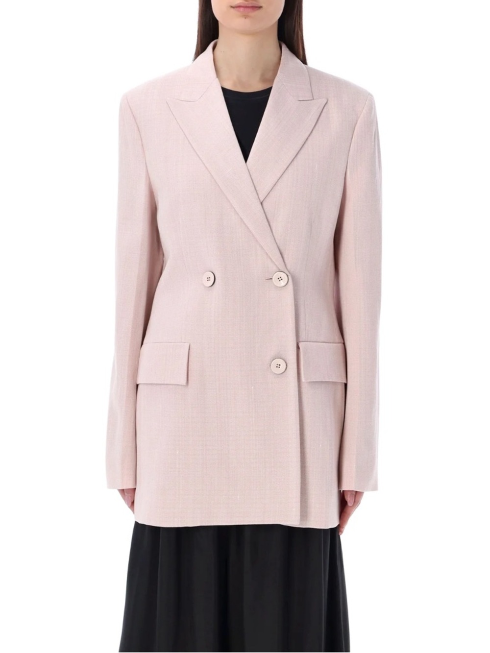 Jil Sander Double Breasted Oversized Blazer Pink NWT Size 34 DE